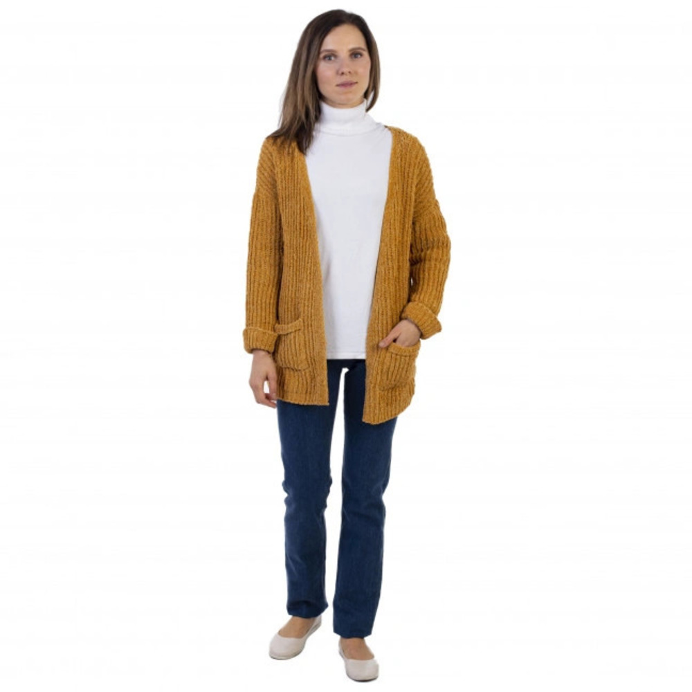 Network Cardigan Women size M Goldenrod
